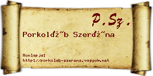 Porkoláb Szeréna névjegykártya